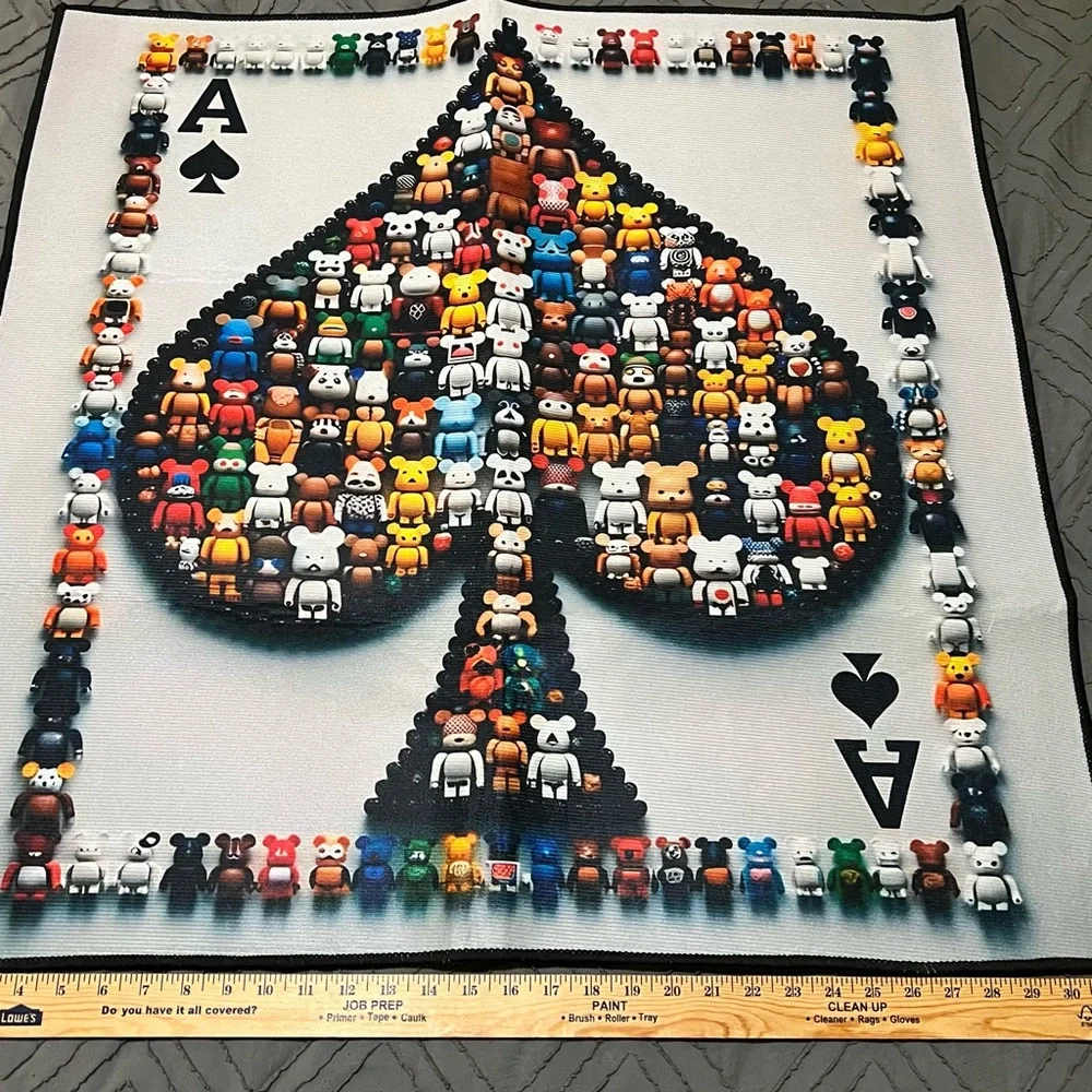 Colorful Bearbrick NEW Ace of Spades Non Slip Mat Rug